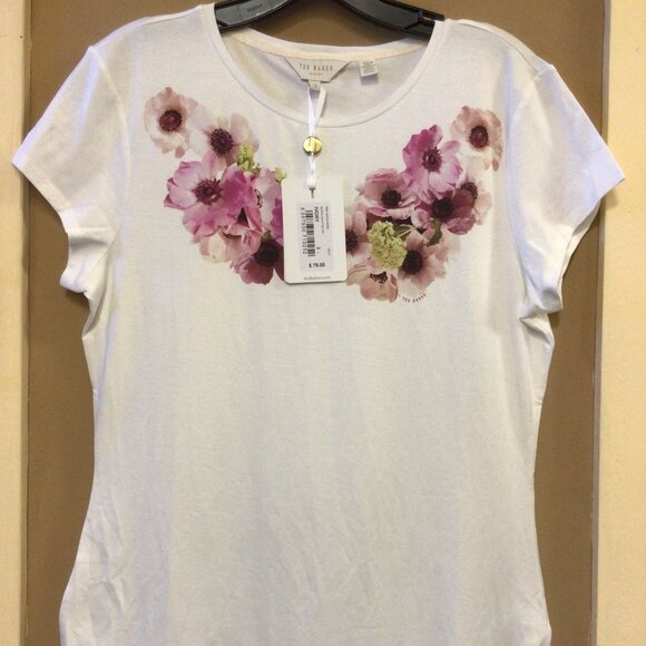 NWT Ted Baker Ivory Neopolitan Fitted Tee - Picture 1 of 4